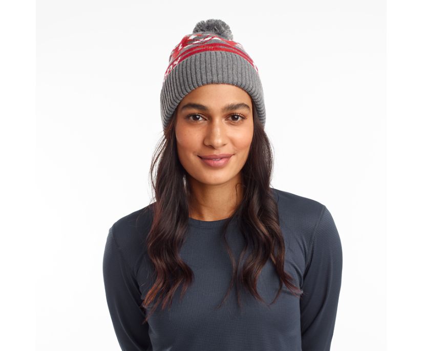 Női Saucony Rested Pom Beanies Világos Szürke | HU 187ZUT